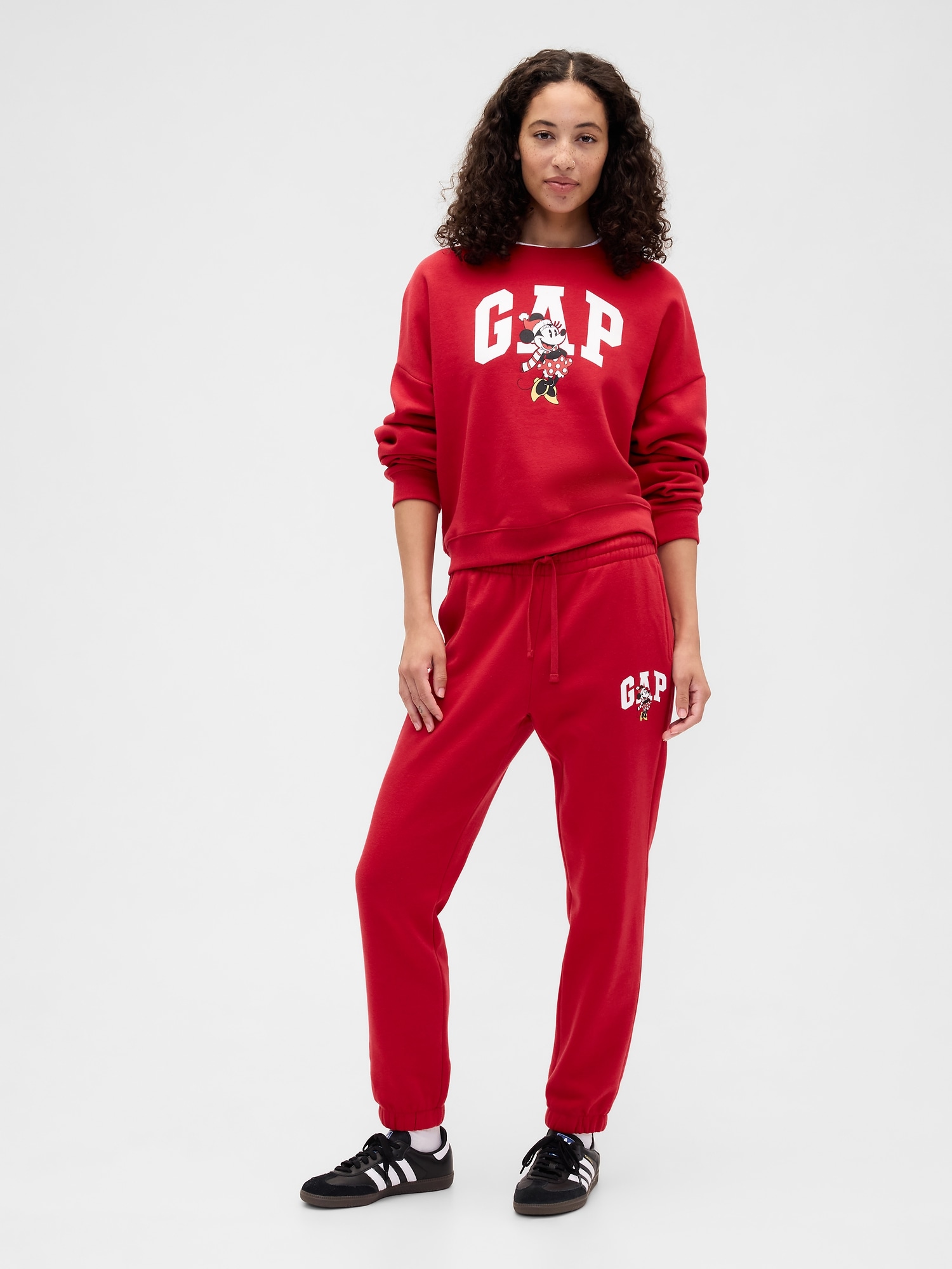 Gap × Disney Minnie Mouse Logo Joggers - Disney Family Red