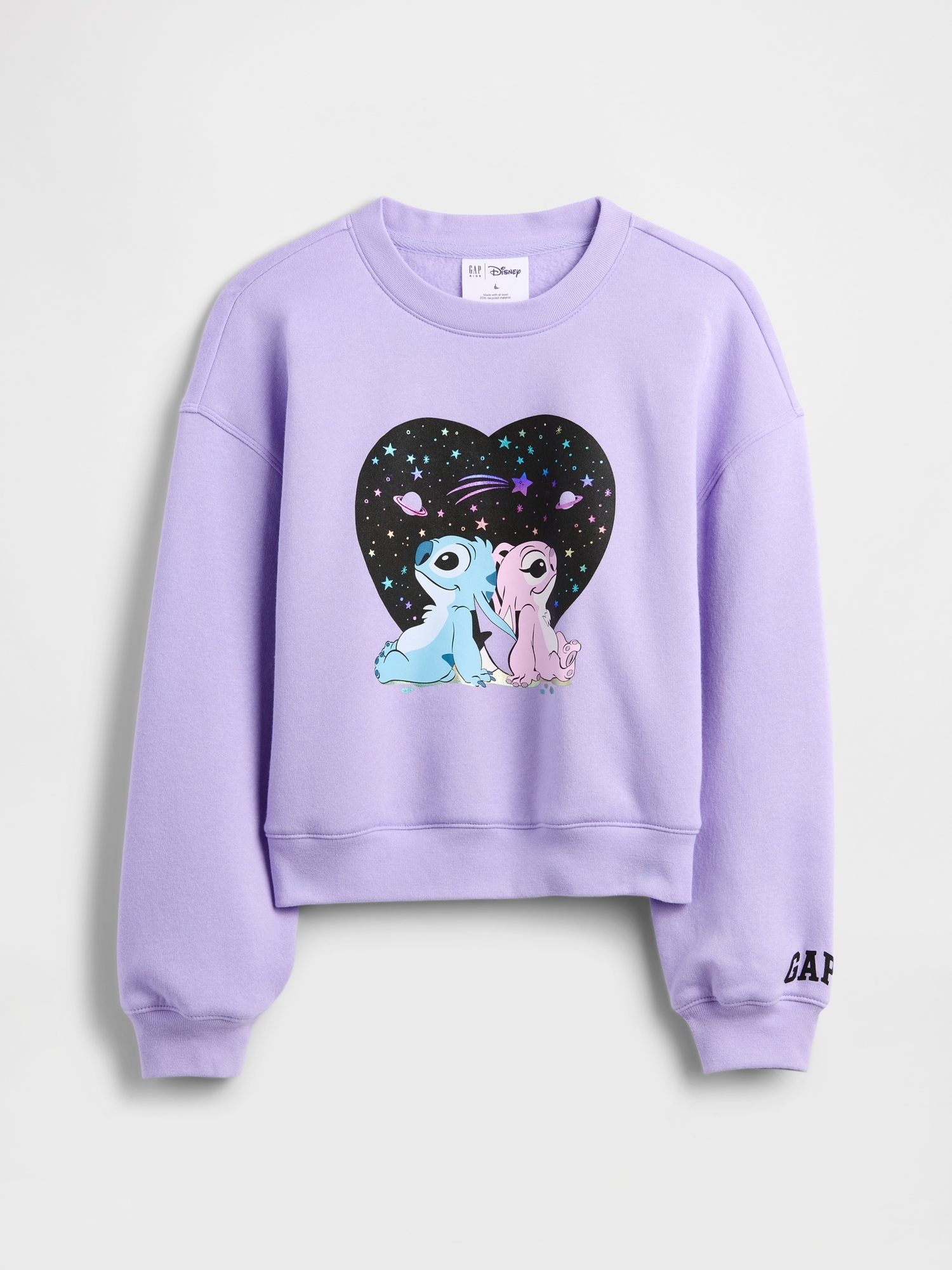 GapKids × Disney Lilo and Stitch Oversized Graphic Sweatshirt - Purple Orchid