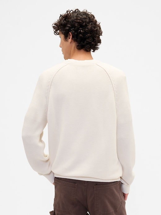 Image number 2 showing, Garter Crewneck Sweater