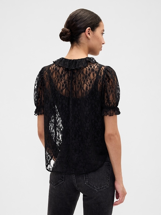 Image number 2 showing, Lace Puff Sleeve Top