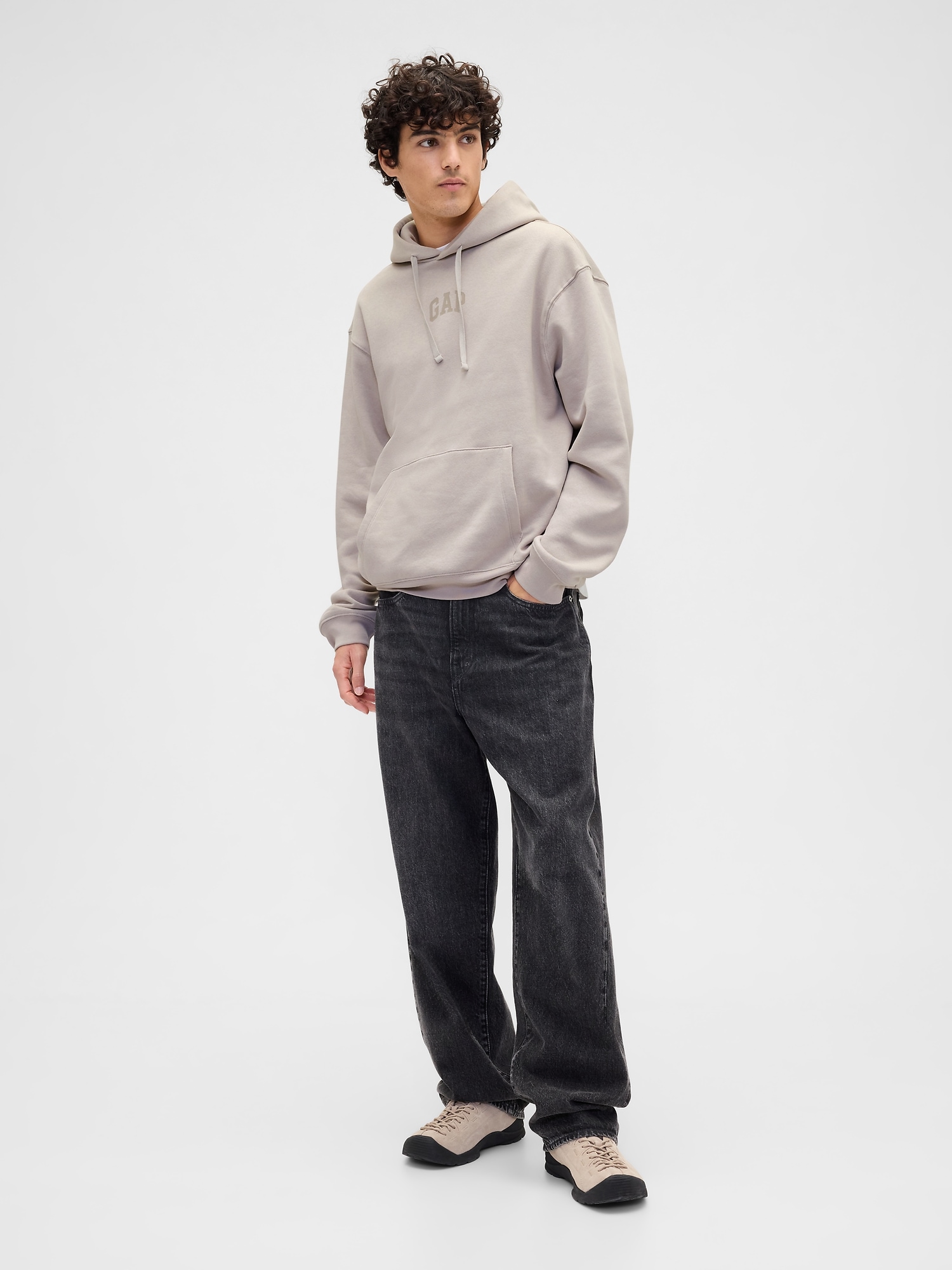Gap Factory Oversized Gap Mini-logo Hoodie In Animal Print