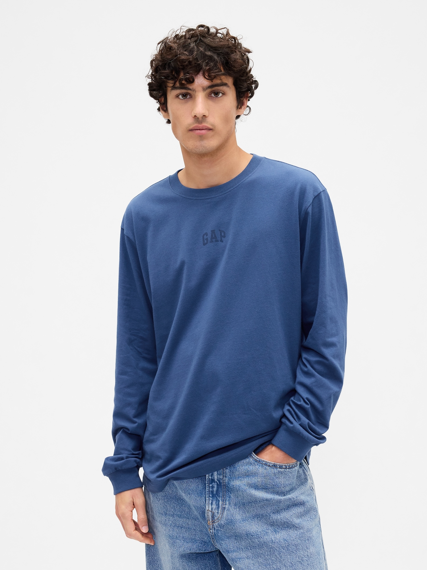 Everyday Soft Relaxed Gap Mini-Logo T-Shirt - Blue Track