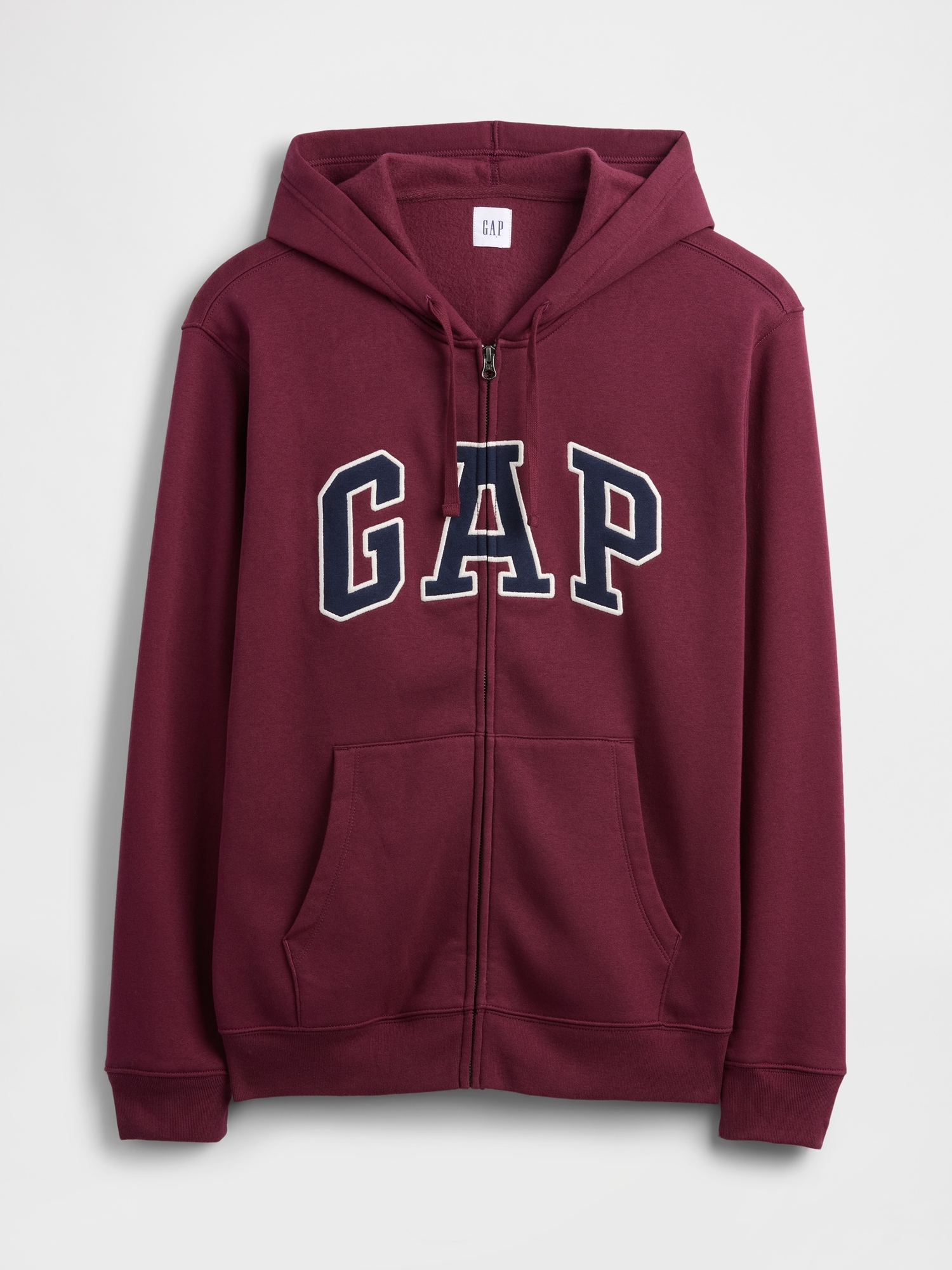 Relaxed Gap Logo Zip Hoodie - Tuscan Red