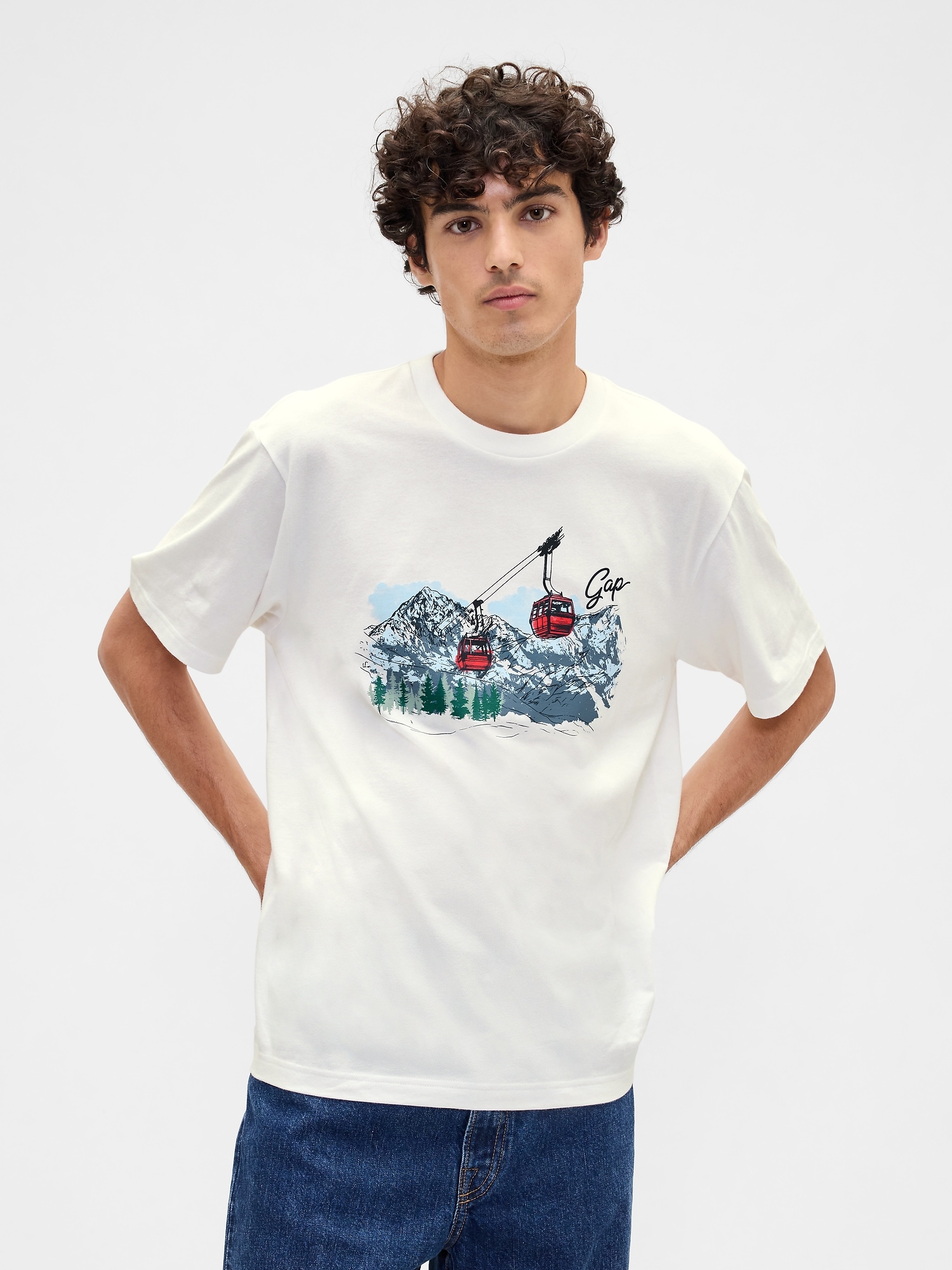 Relaxed Gap Graphic T-Shirt - White