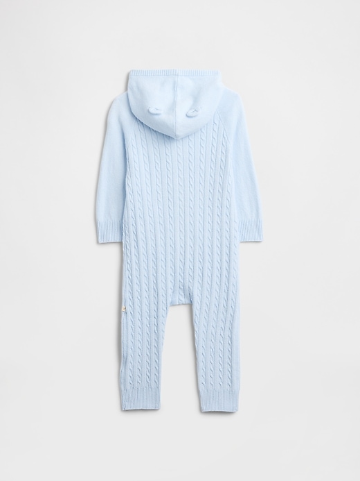 Image number 2 showing, Baby CashSoft Cable-Knit One-Piece