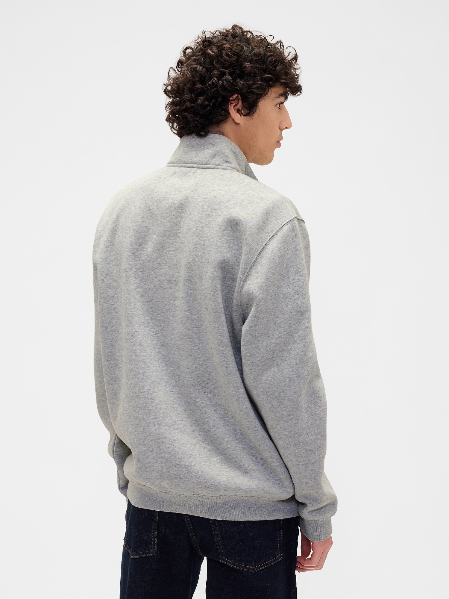 Relaxed Gap Logo Quarter-Zip Sweatshirt