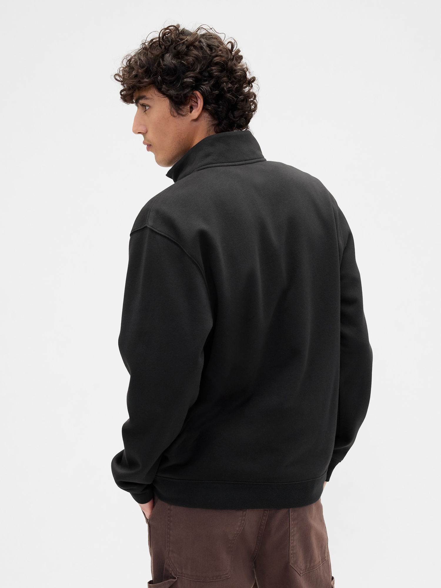 Gap Factory Relaxed Gap Logo Quarter-zip Sweatshirt