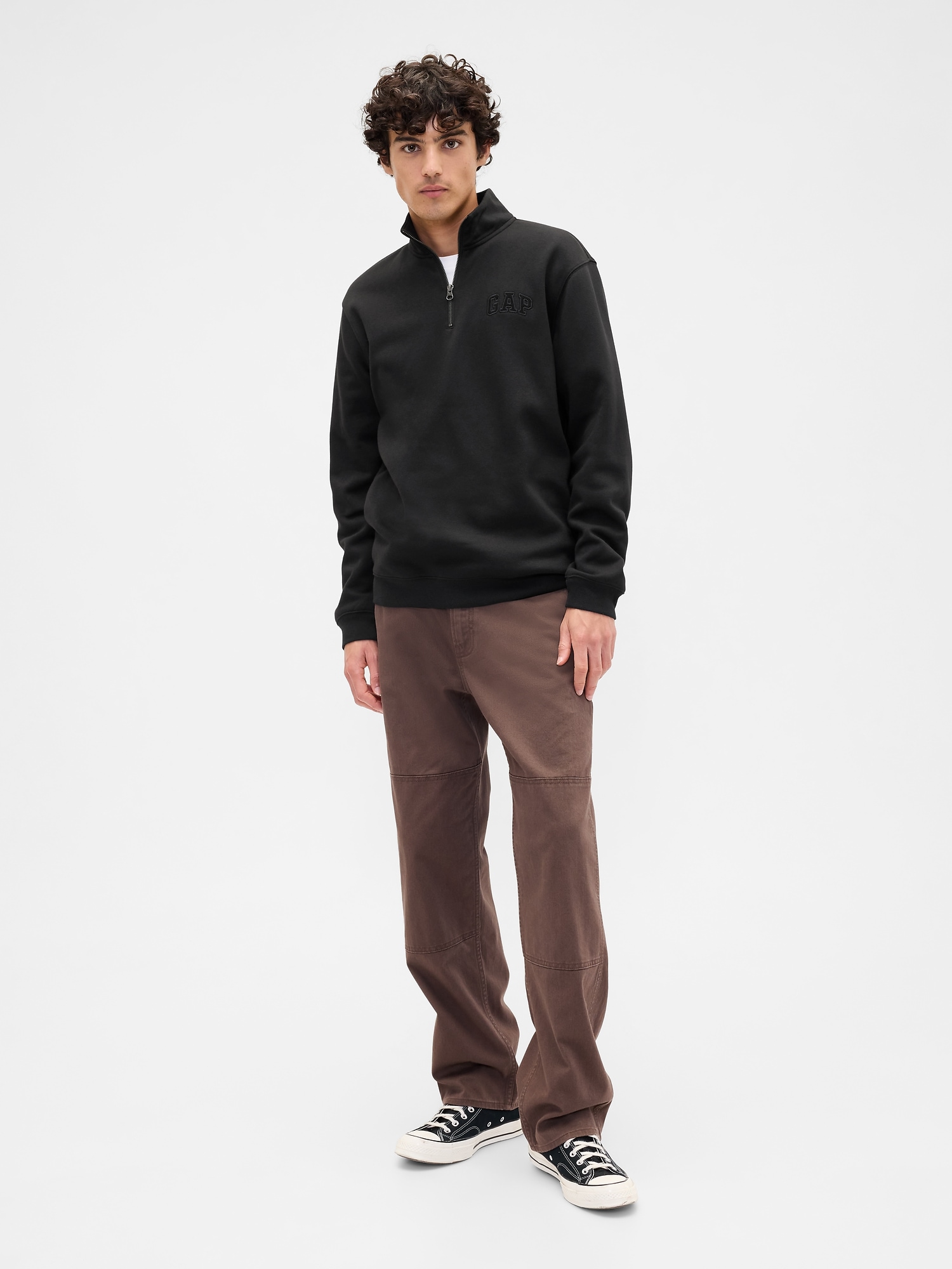 Gap Factory Relaxed Gap Logo Quarter-zip Sweatshirt