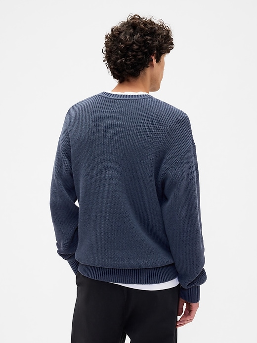Image number 2 showing, Relaxed Plaited Crewneck Sweater