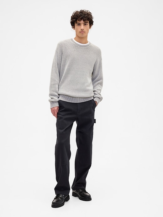 Image number 3 showing, Relaxed Plaited Crewneck Sweater