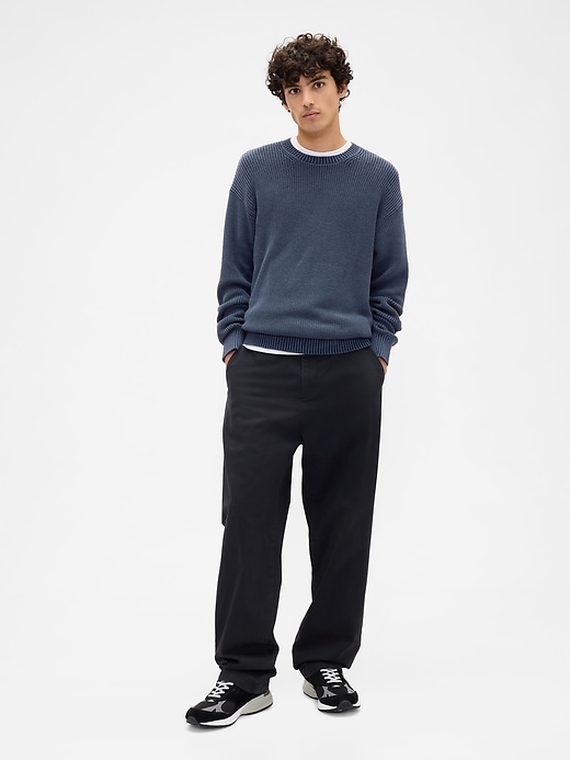 Image number 3 showing, Relaxed Plaited Crewneck Sweater