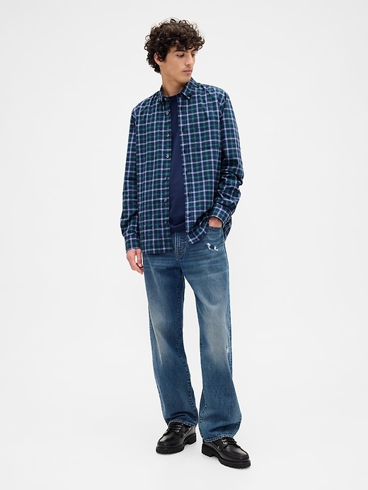 Image number 3 showing, Stretch Poplin Shirt in Standard Fit