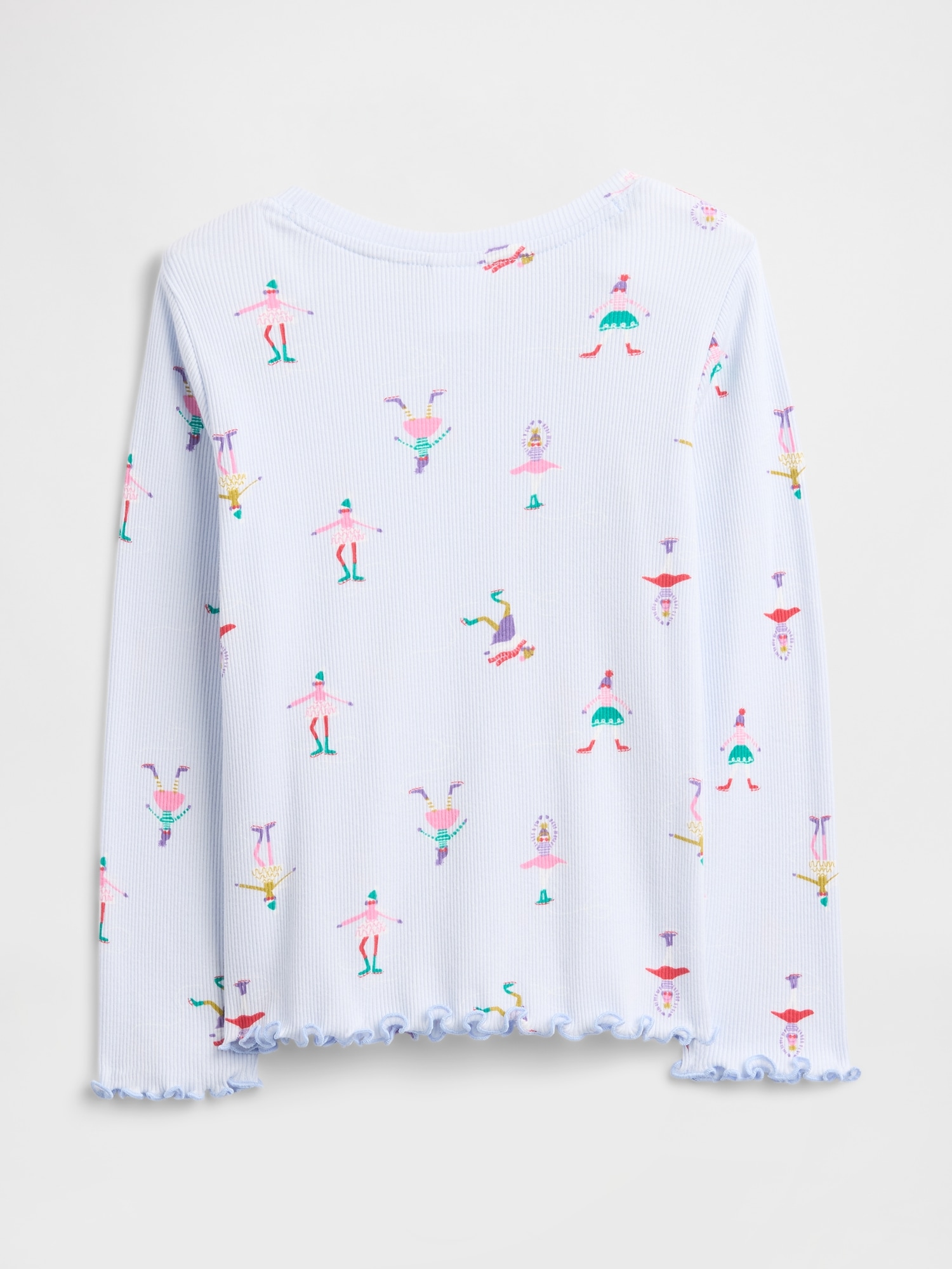 Gap Factory Babygap Ribbed Print T-shirt In Blue