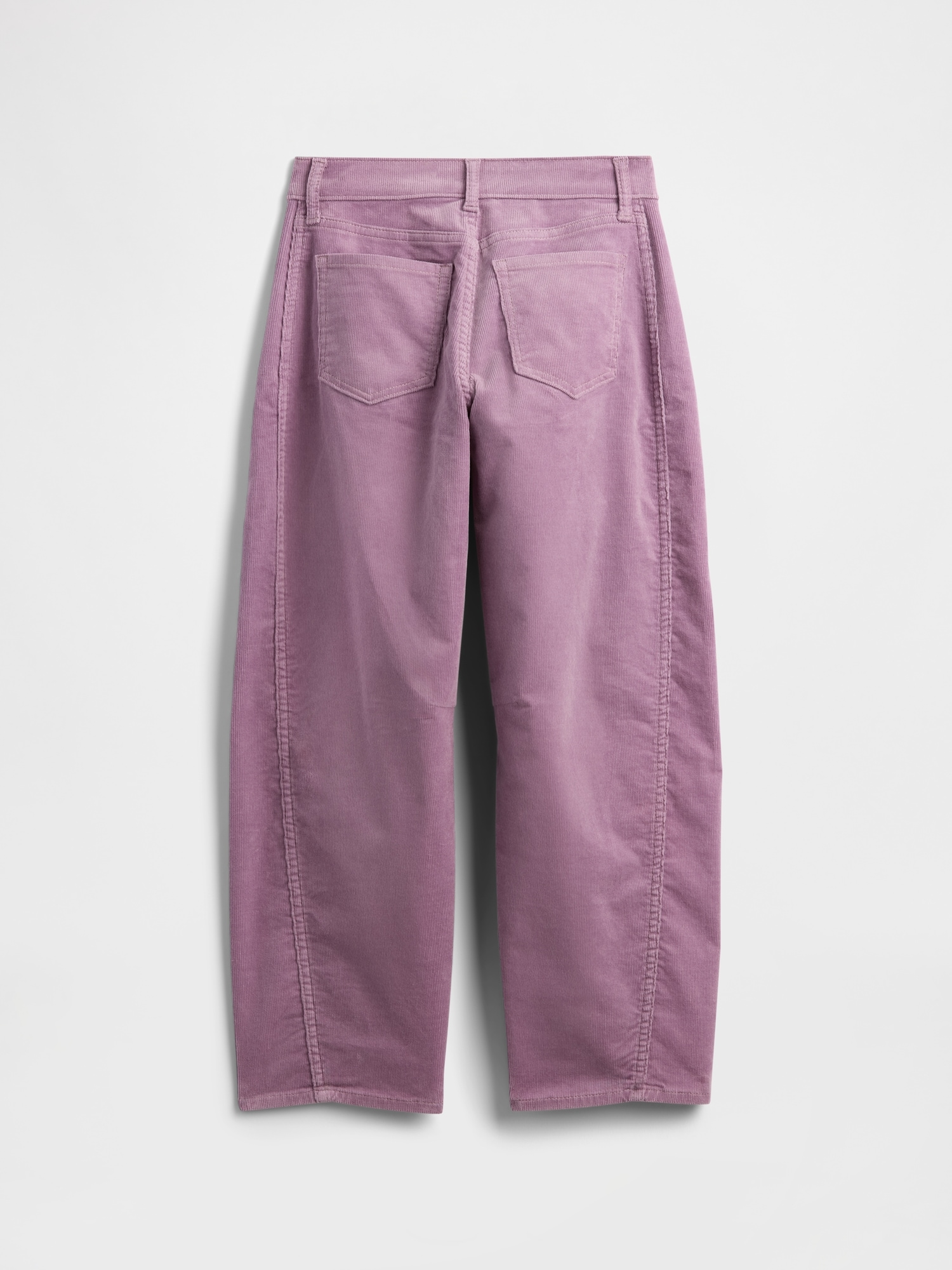 Gap Factory Kids High Rise Seamed Corduroy Barrel Pants In Purple