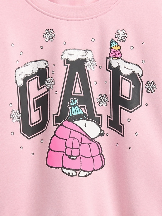 Image number 3 showing, GapKids &#124 Peanuts Oversized Wedge Logo Sweatshirt