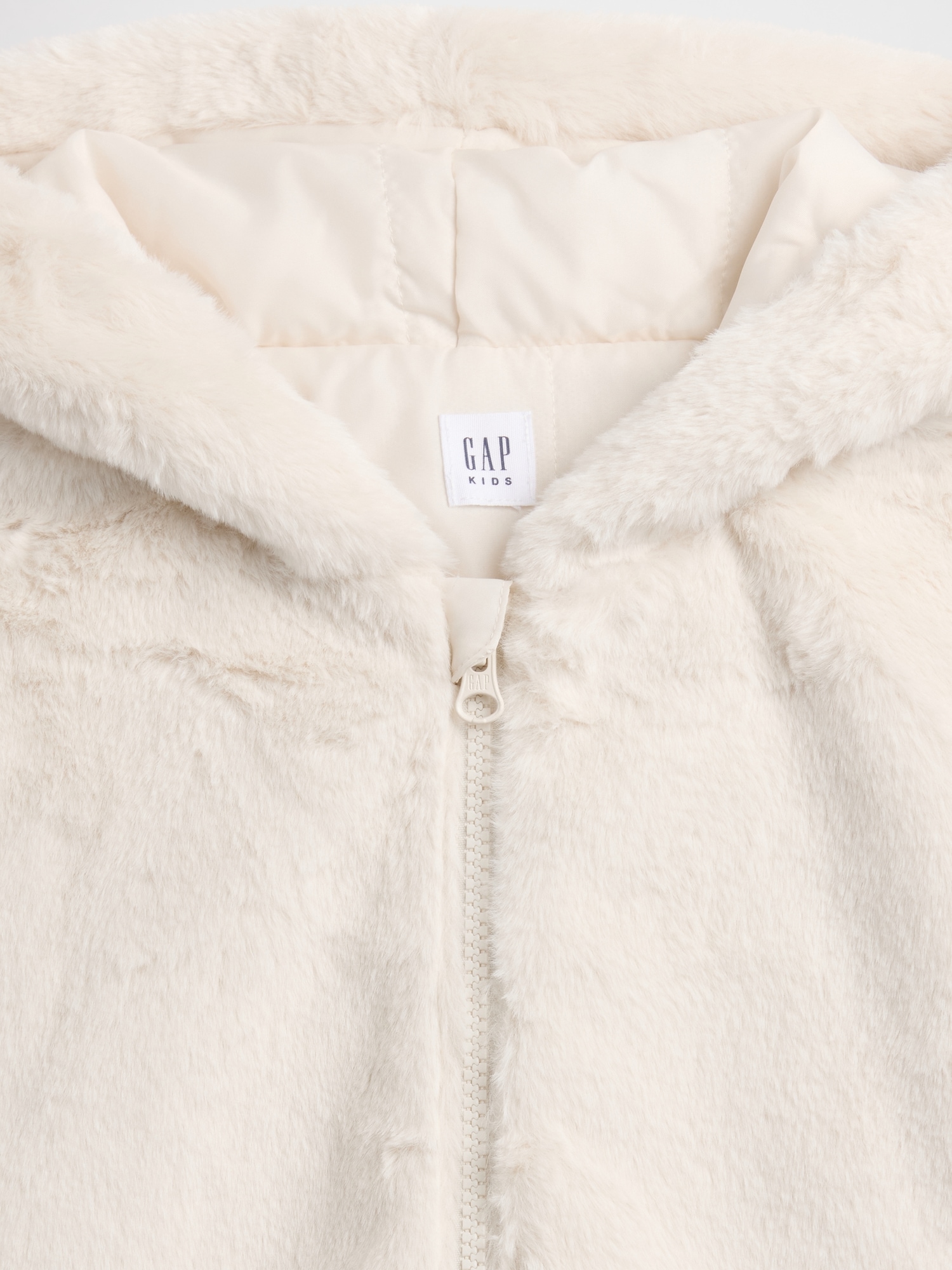 Gap Factory Kids Relaxed Faux-fur Jacket In White