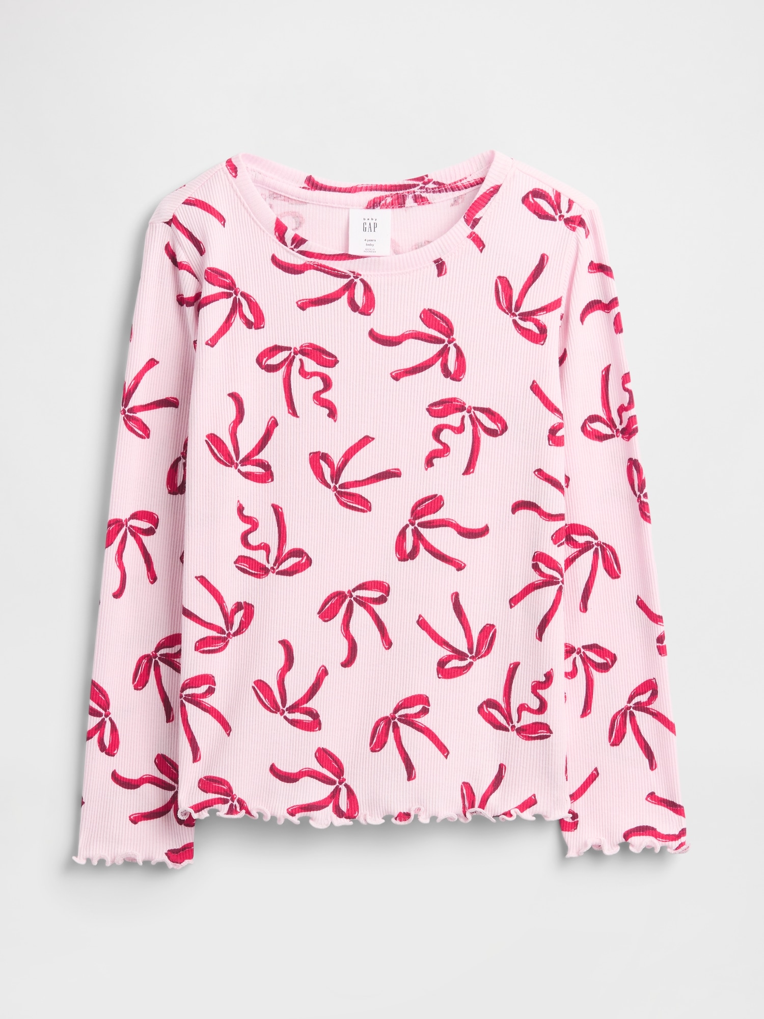 Gap Factory Babygap Ribbed Print T-shirt In Pink