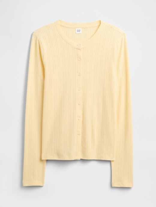 Image number 5 showing, Ribbed Pointelle Top