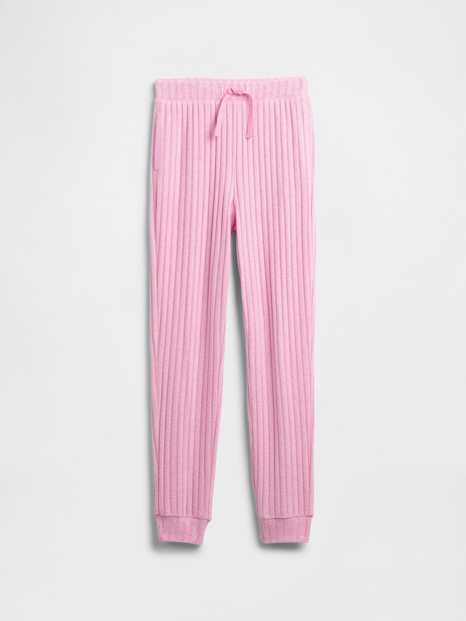 Kids Relaxed Cozy-Rib Joggers - Love Letter Pink