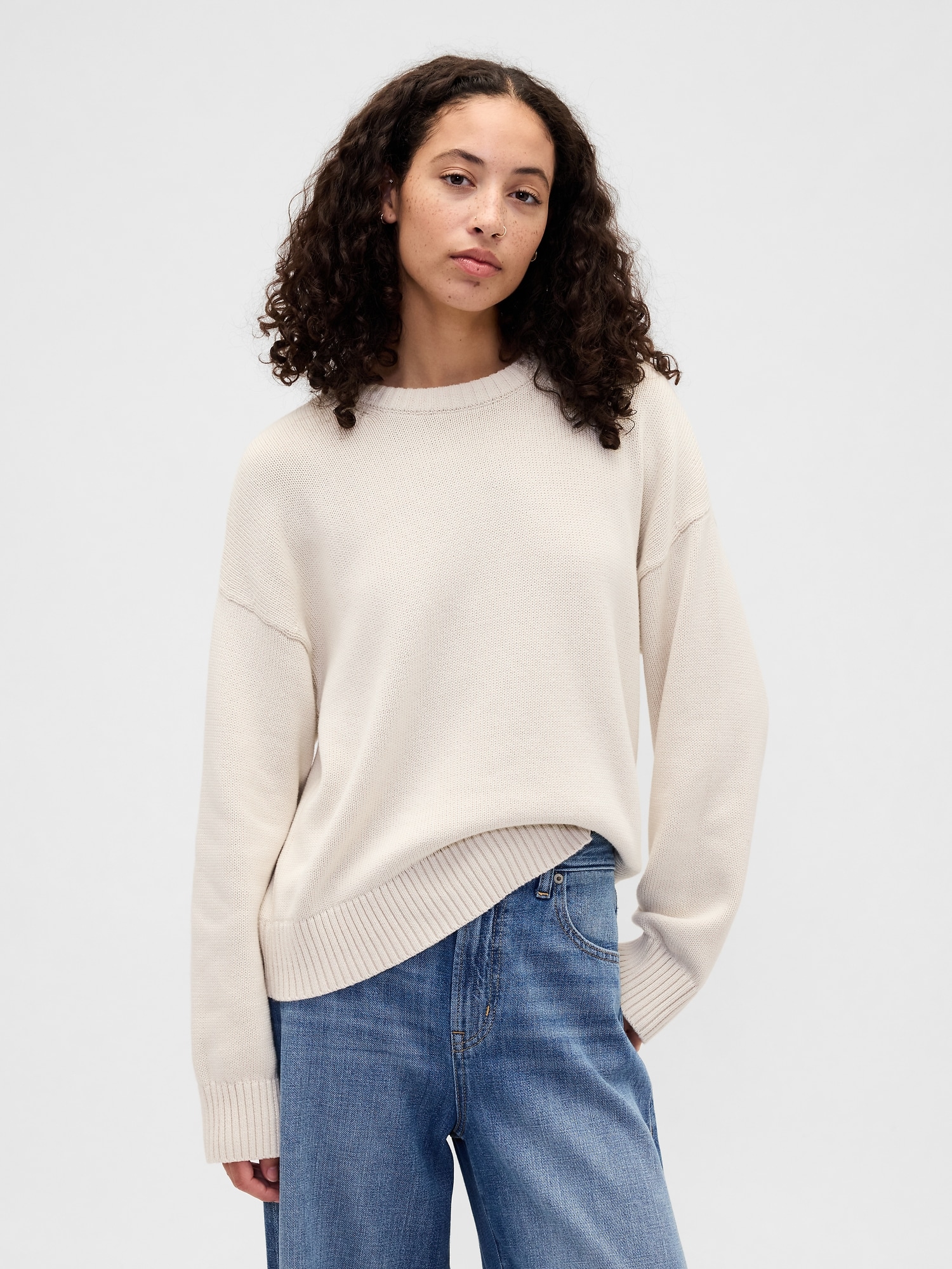 Gap Factory Relaxed Cotton Crewneck Sweater