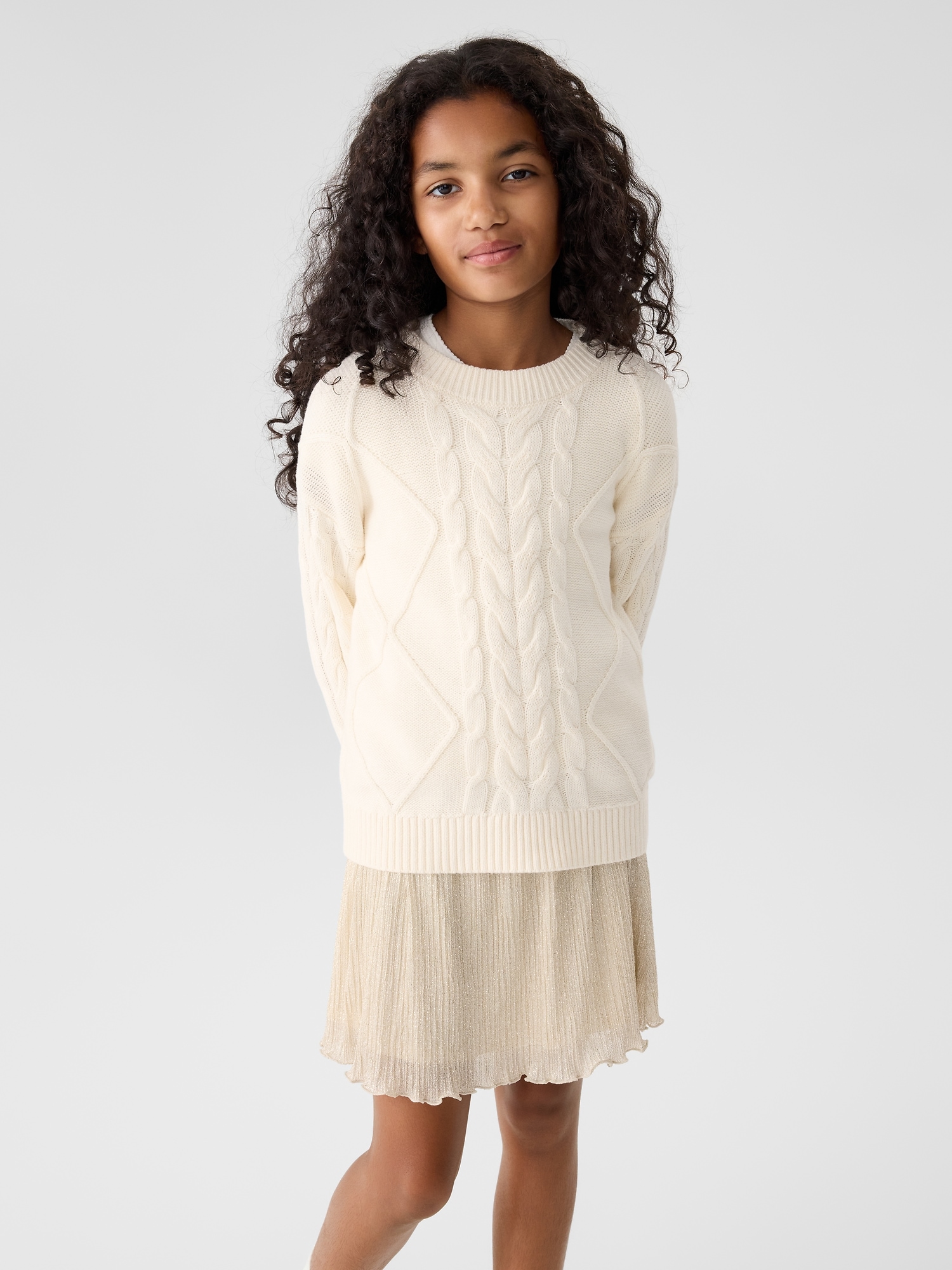 Gap Factory Kids Pull-on Shine Skirt In Gold