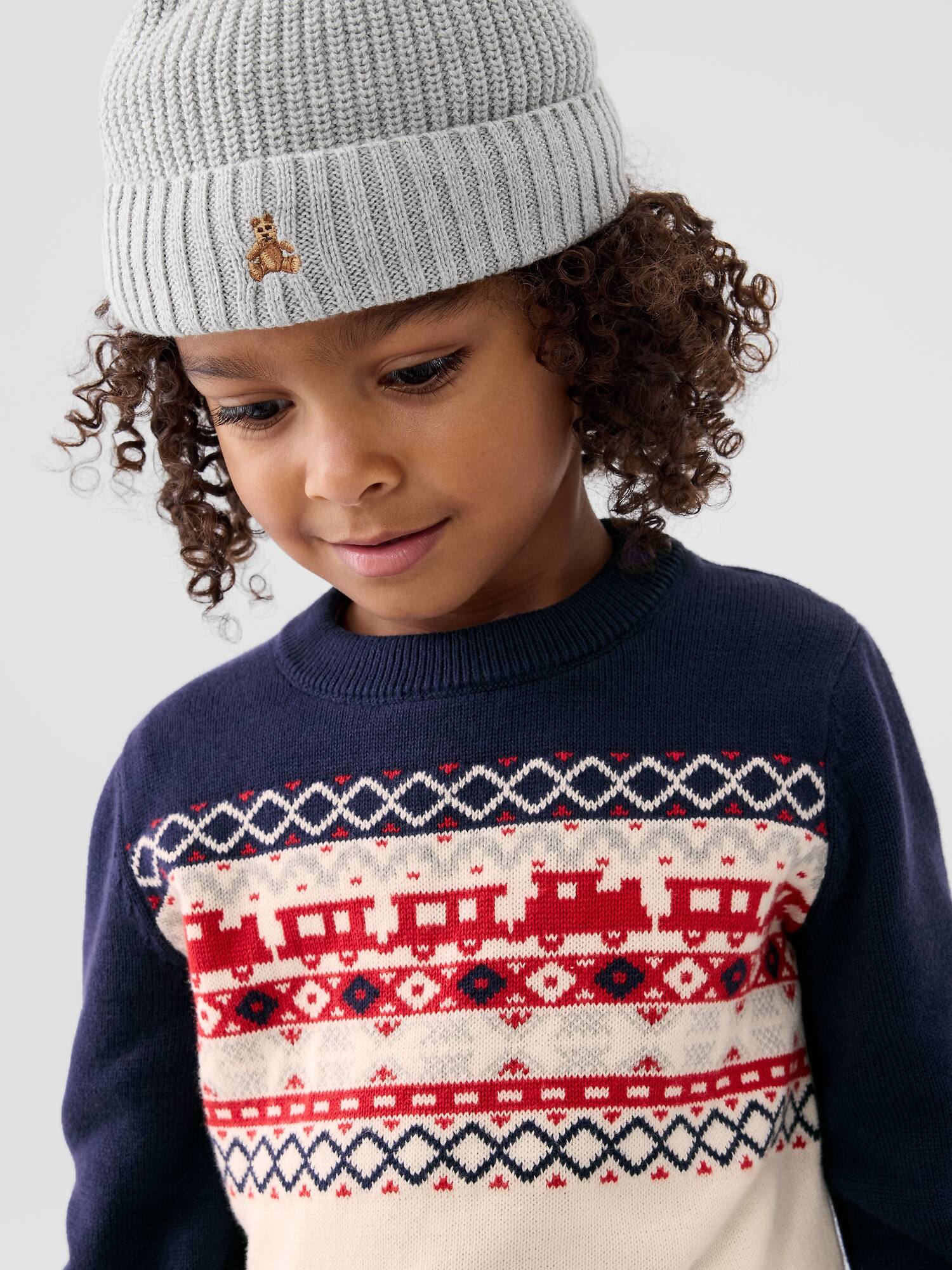 Gap Factory Babygap Fair Isle Intarsia Sweater In Neutral