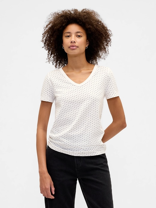 Image number 1 showing, Favorite Print V-Neck T-Shirt