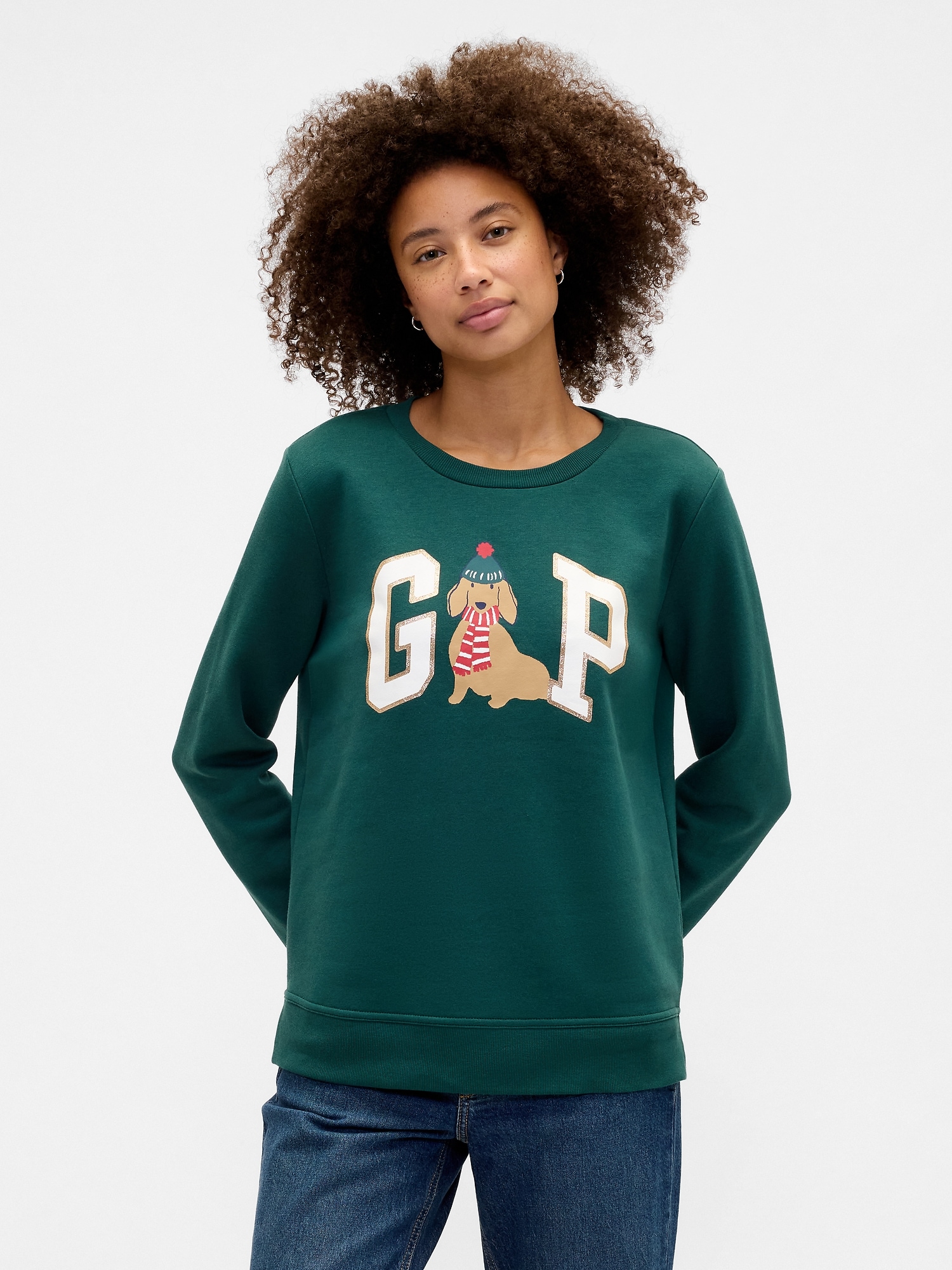 Gap Factory Relaxed Gap Logo Sweatshirt In Green