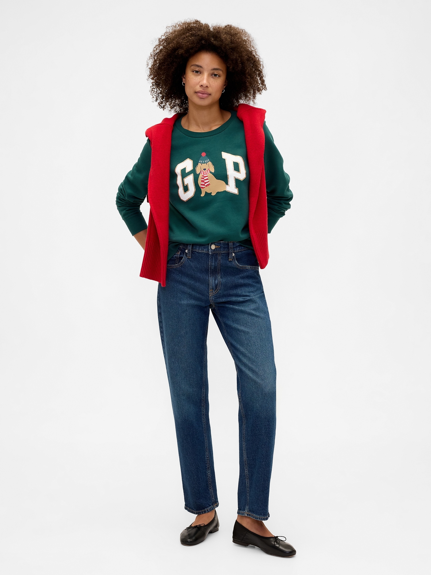 Gap Factory Relaxed Gap Logo Sweatshirt In Green