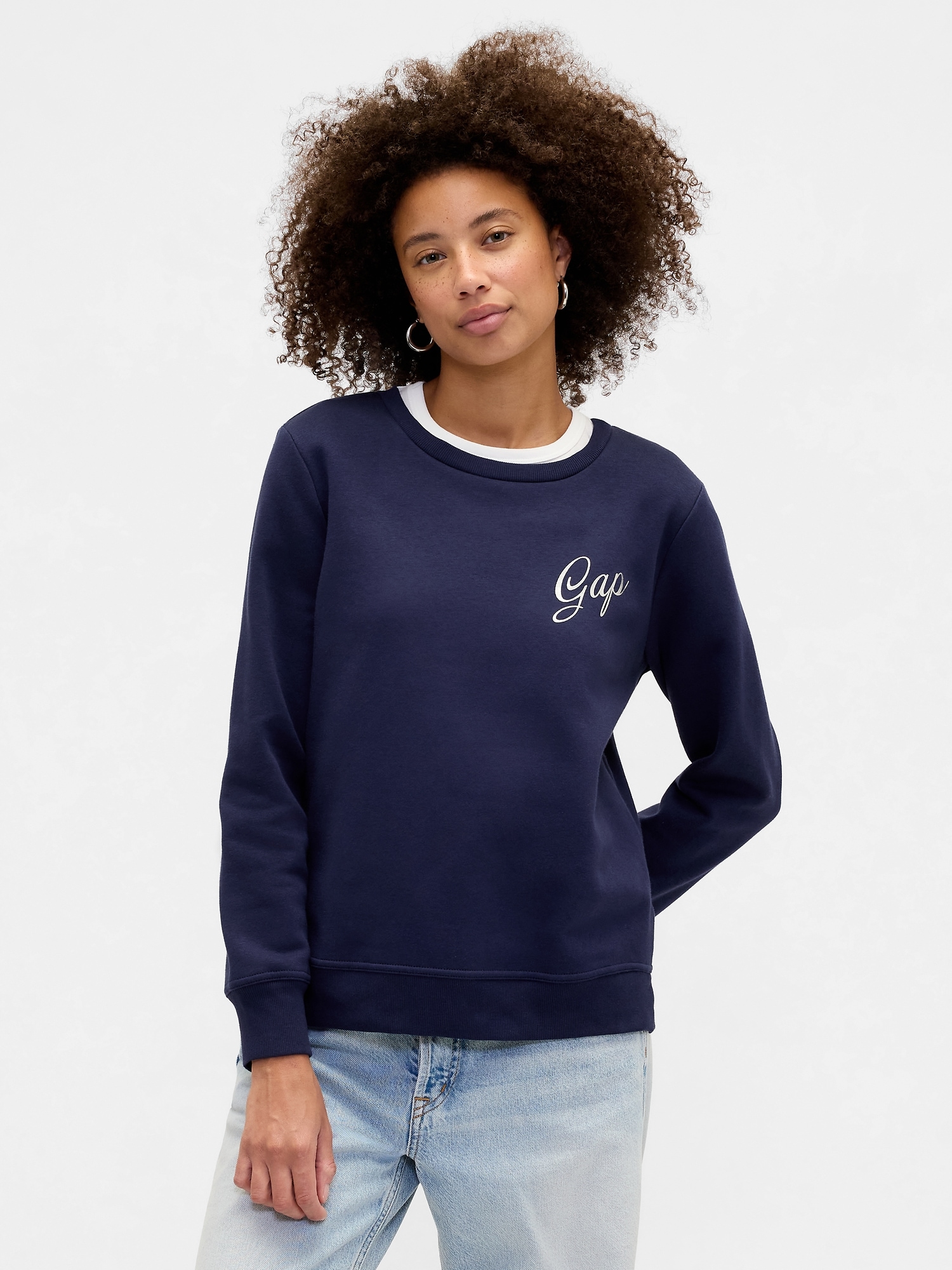 Gap Factory Relaxed Gap Logo Sweatshirt In Blue
