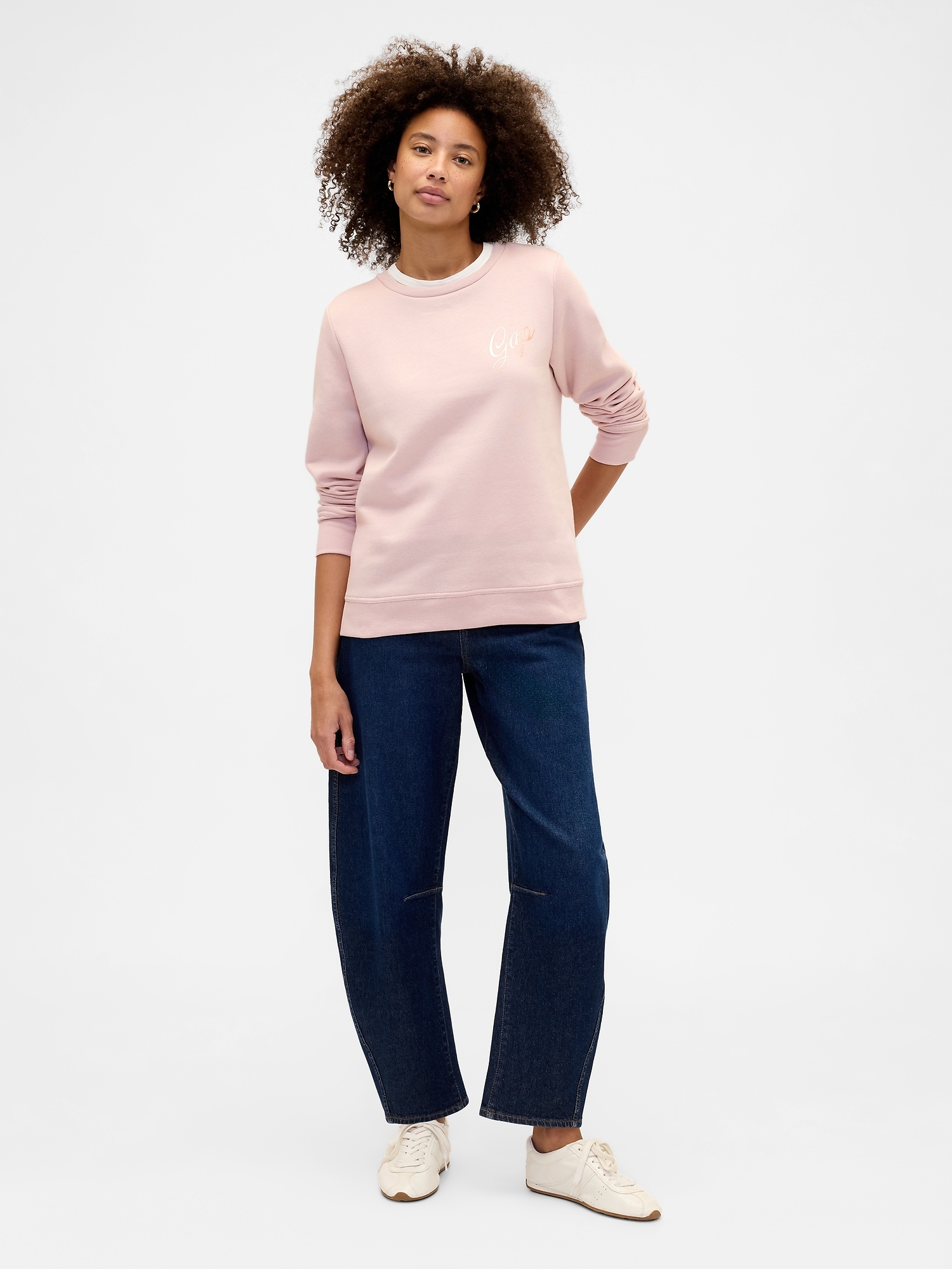 Gap Factory Relaxed Gap Logo Sweatshirt In Purple