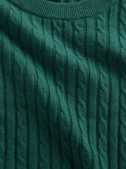 Image number 4 showing, CashSoft Cable-Knit Crewneck Sweater