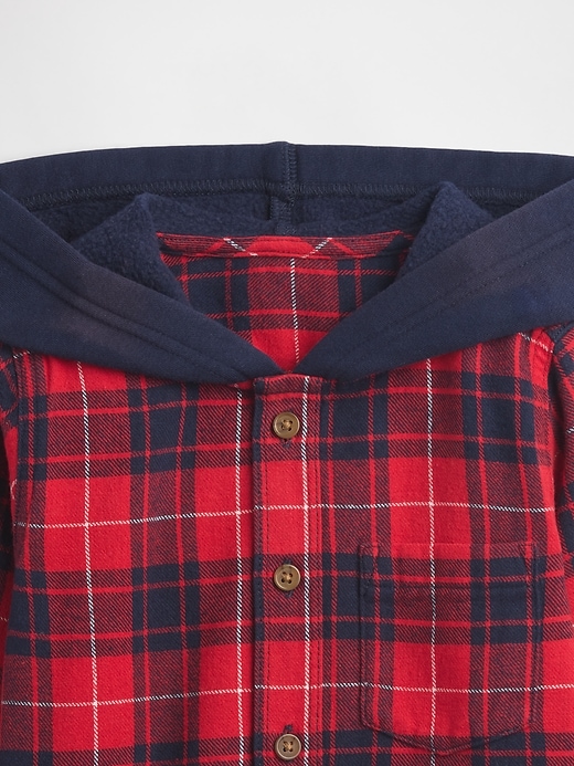 Image number 3 showing, babyGap Hooded Flannel Shirt