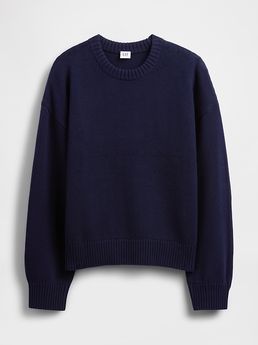 Image number 5 showing, Relaxed Cotton Crewneck Sweater