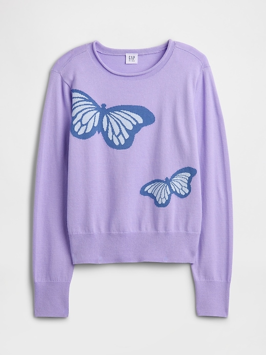 Image number 1 showing, Kids Relaxed Roll-Neck Sweater