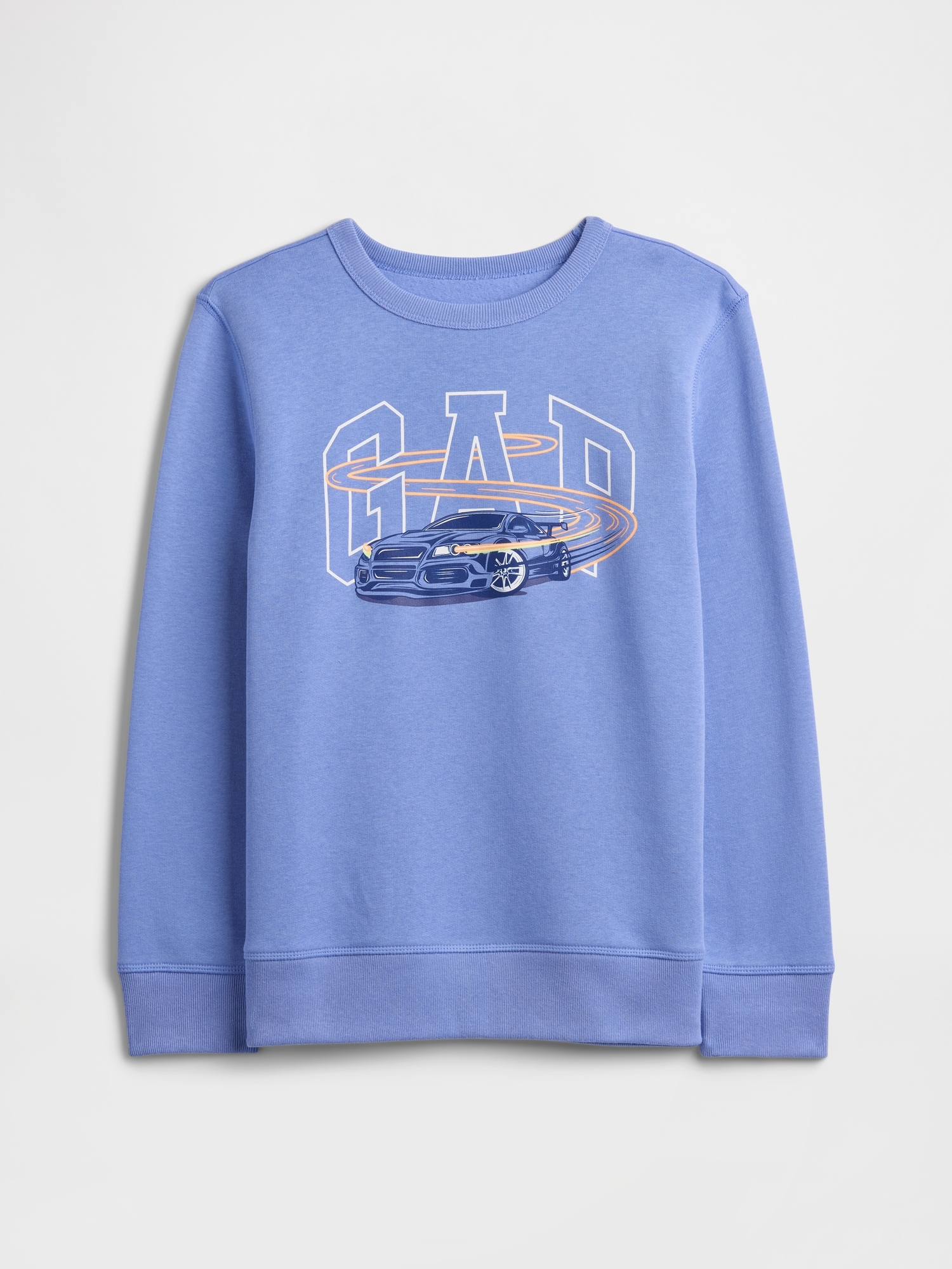 Kids Crewneck Graphic Sweatshirt - Bright Hyacinth Blue
