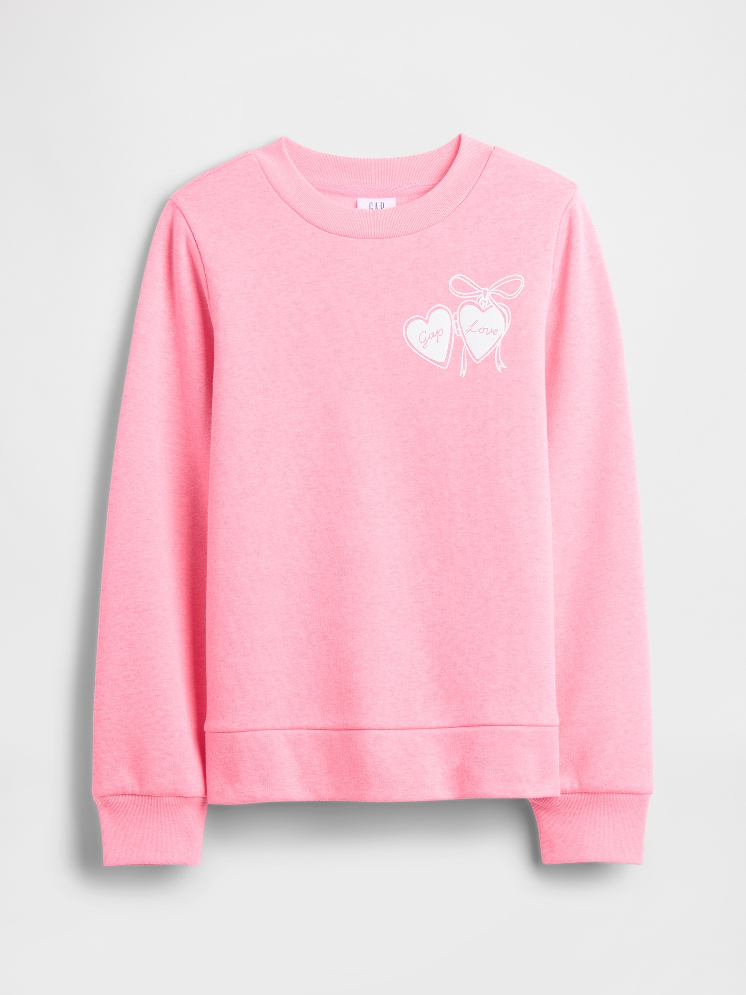 Kids Gap Graphic Sweatshirt - Neon Pink Rose