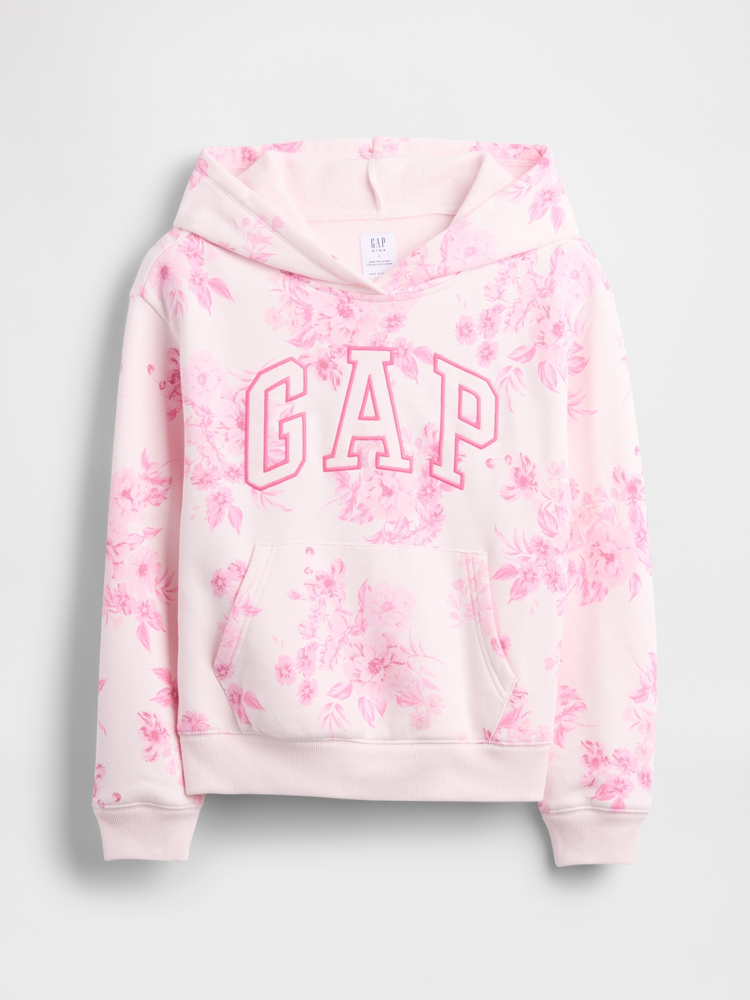 Gap Factory Kids Relaxed Gap Logo Hoodie In Pink