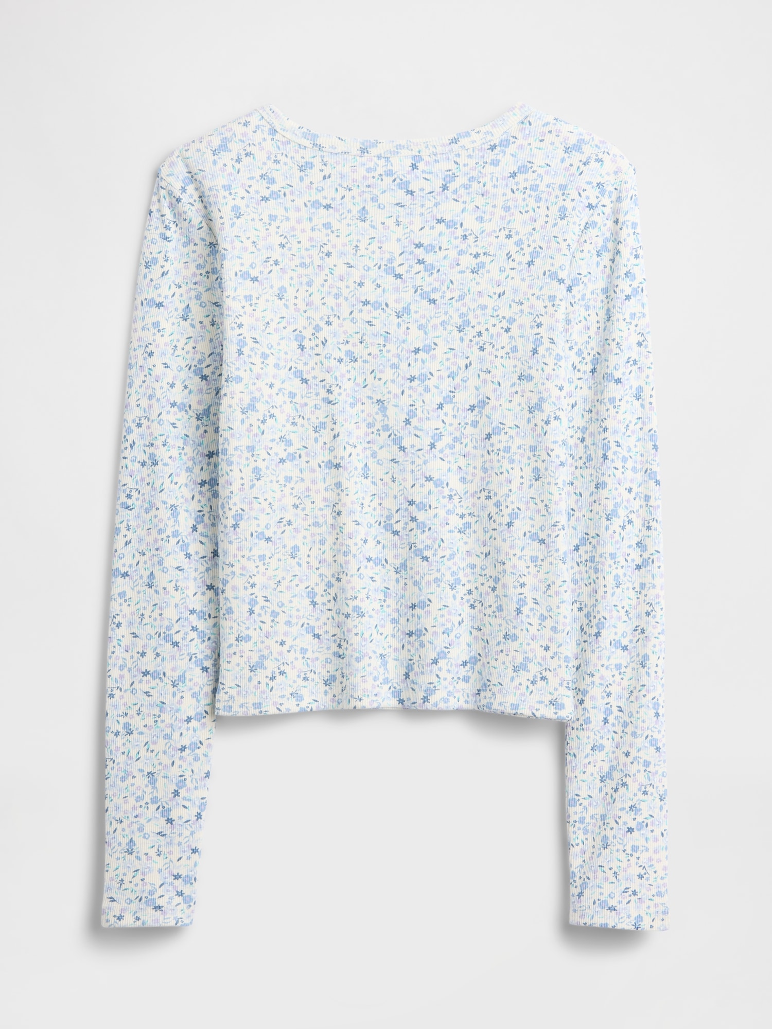 Gap Factory Kids Ribbed Pointelle T-shirt In Blue