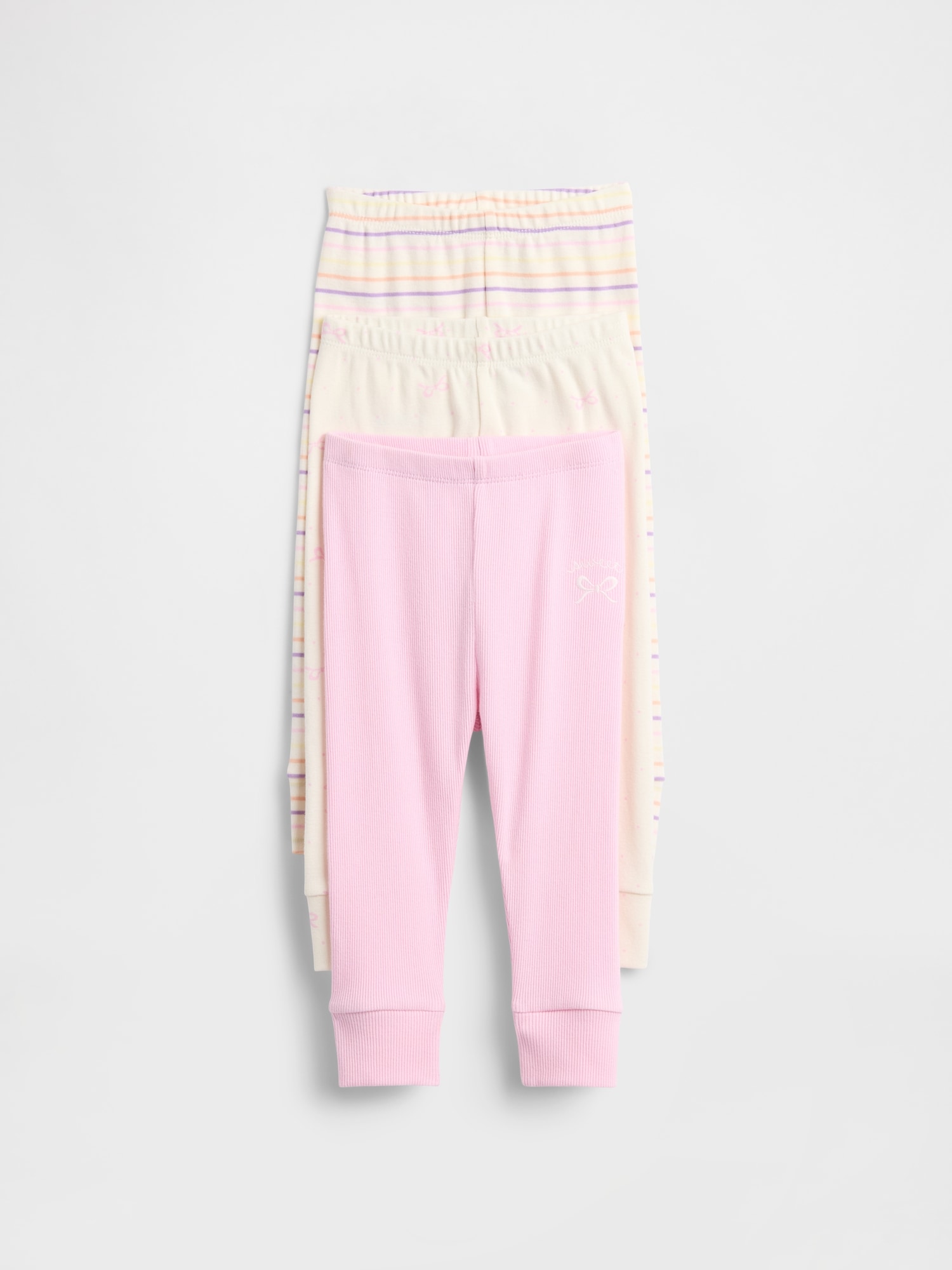 babyGap Pull-On Joggers (3-Pack) - Primrose Pink