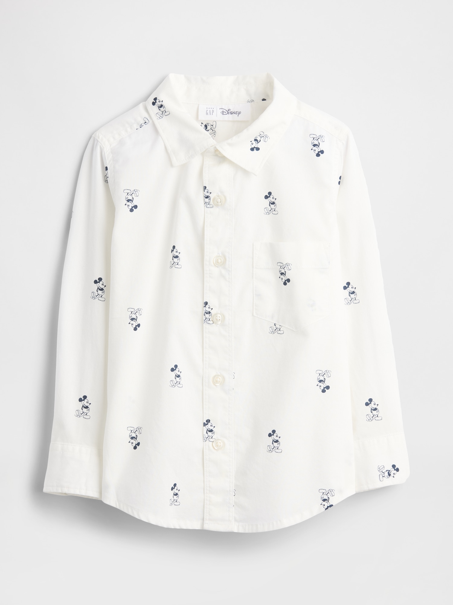 babyGap × Disney Mickey Mouse Poplin Shirt - New Off White