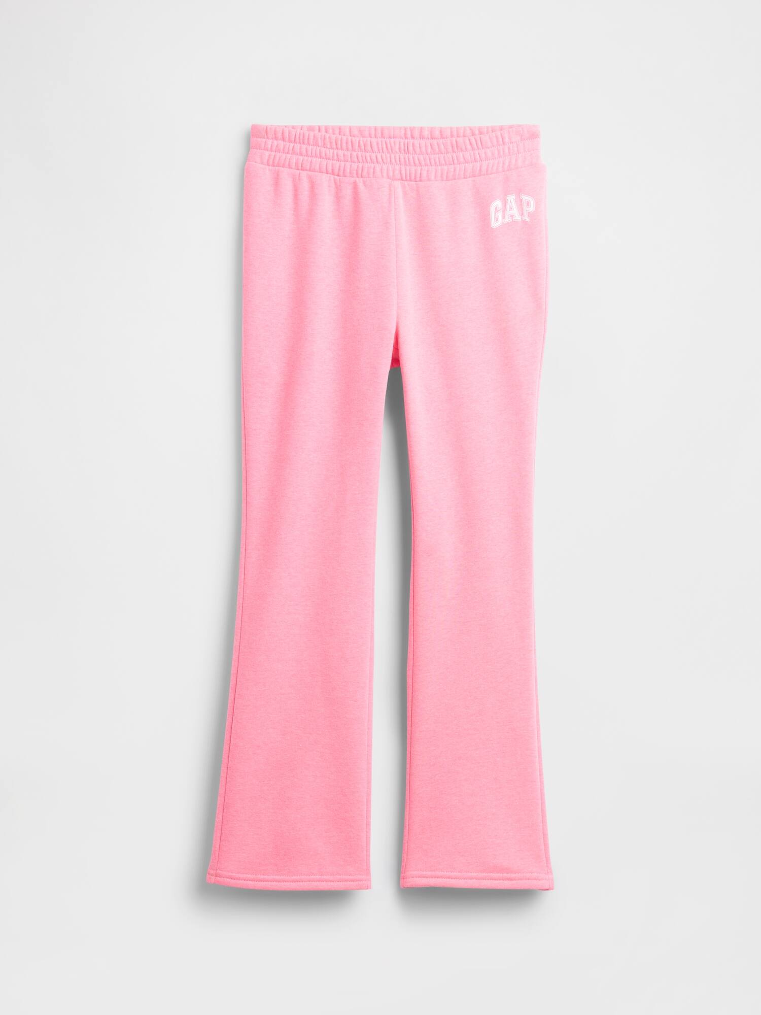 Kids Relaxed Gap Logo Bootcut Joggers - Neon Pink Rose