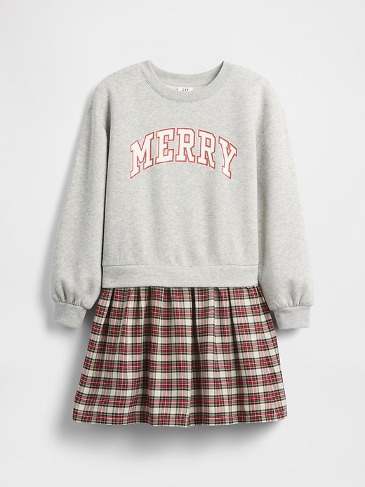 Image number 1 showing, Kids Oversized Sequin Sweatshirt Dress