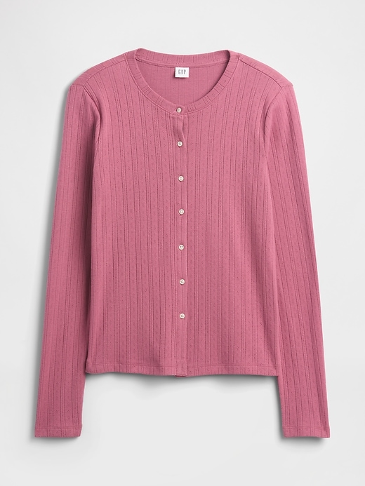 Image number 5 showing, Ribbed Pointelle Top