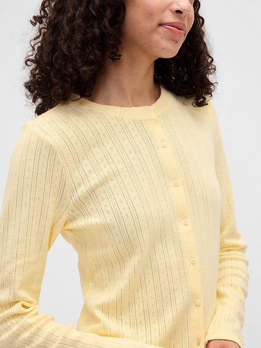 Image number 4 showing, Ribbed Pointelle Top