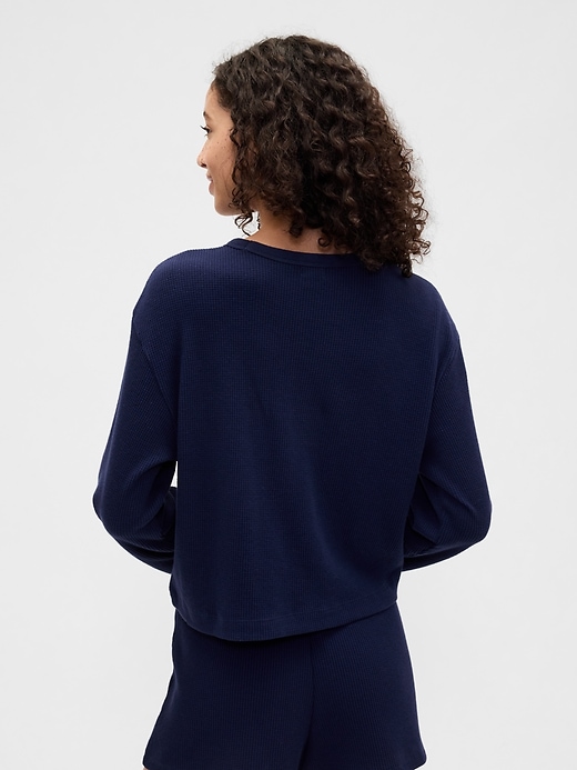 Image number 2 showing, Relaxed Waffle-Knit PJ T-Shirt