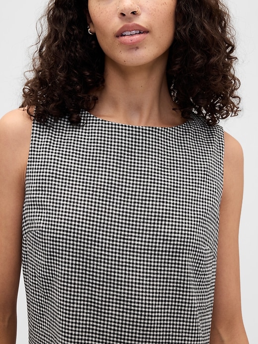 Image number 3 showing, Linen-Blend Apron Mini Dress