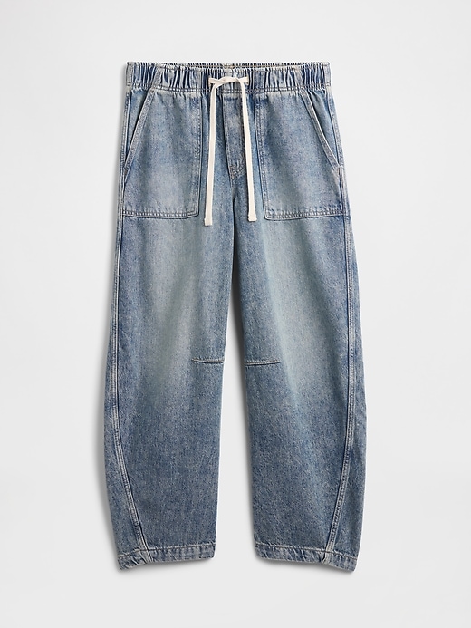 Image number 7 showing, Mid Rise SuperSoft Pull-On Barrel Jeans