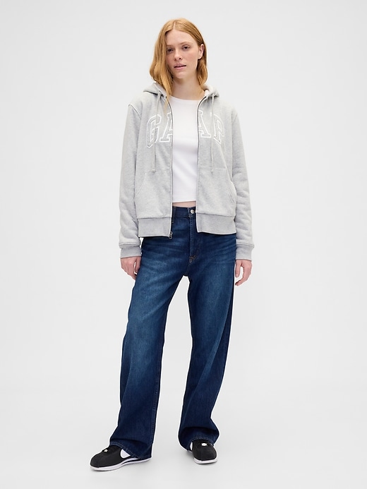 Image number 3 showing, Relaxed Gap Logo Sherpa-Lined Zip Hoodie