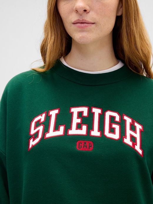 Image number 4 showing, Oversized Holiday Graphic Sweatshirt